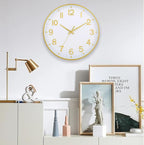 HZDHCLH White and Gold Wall Clocks Battery Operated 12 inch Silent Non Ticking - Image 6