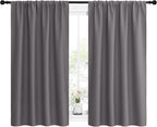 NICETOWN Grey Window Curtains for Bedroom - Image 2