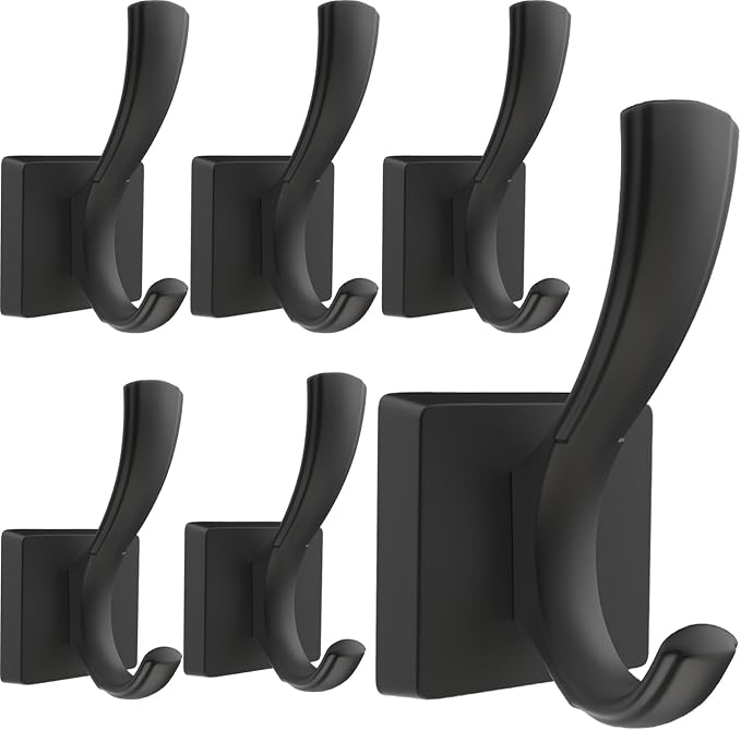 TOFIIGREM Black Towel Hooks Coat Hooks by TOFIIGREM