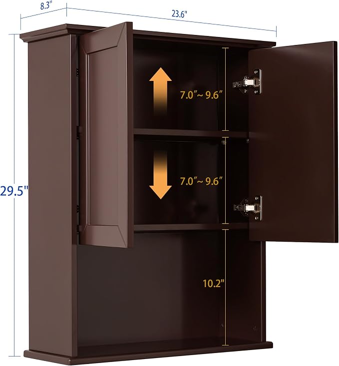 VANIRROR Wall Cabinet, 23x29 inch Medicine Cabinet, Over Toilet Storage - Image 3
