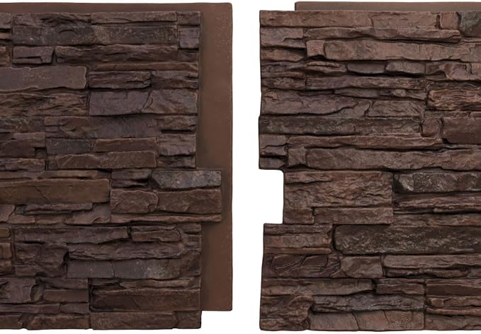 EverStone Canyon Ridge Faux Stone Panel, 45 3/4"W x 24 1/2"H x 1 1/4"D - Image 8