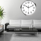 SIN&MI Wall Clock Metal Frame Glass Cover Non-Ticking Number Quartz Wall Clock - Image 7