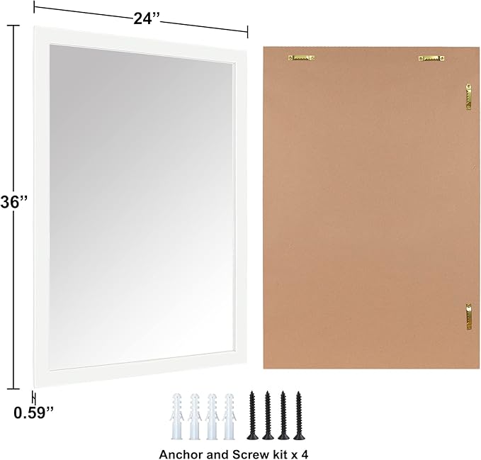 Ruomeng Rectangular Wall Mirror 24" x 36" - Image 7