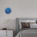 XNM Modern Analog Wall Clocks Battery Operated Navy Blue Wall Clock - Image 5