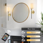 Battery Operated Wall Sconce Set of Two, Wireless Rechargeable Wall Light - Image 3