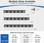 IZORRO LED Modern Bathroom Lights Fixtures, Matte Black Acrylic Wall Lighting - Image 3