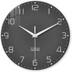 XNM Large Decorative Clocks Battery Operated 20 Inch Dark Grey Wall Clock by XNMwallclock