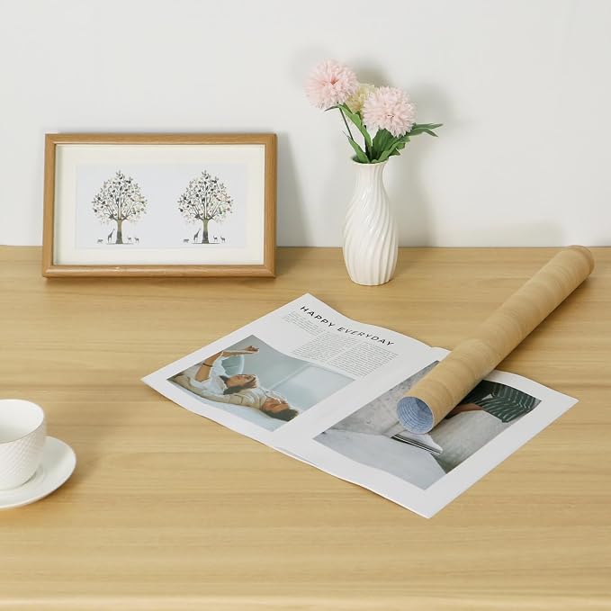 Heroad Peel and Stick Wallpaper Wood Contact Paper Maple Wood Grain Contact - Image 8