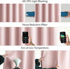 MIULEE Baby Pink Back Tab Blackout Curtains 63 Inch Length 2 Panels Set - Image 5
