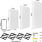 YGEOMER Floating Shelves for Wall, Different Sizes White Wall Shelves for - Image 3