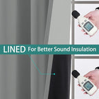 Yakamok 100% Blackout Lined Panels, Thermal Insulated Blackout Curtains - Image 4