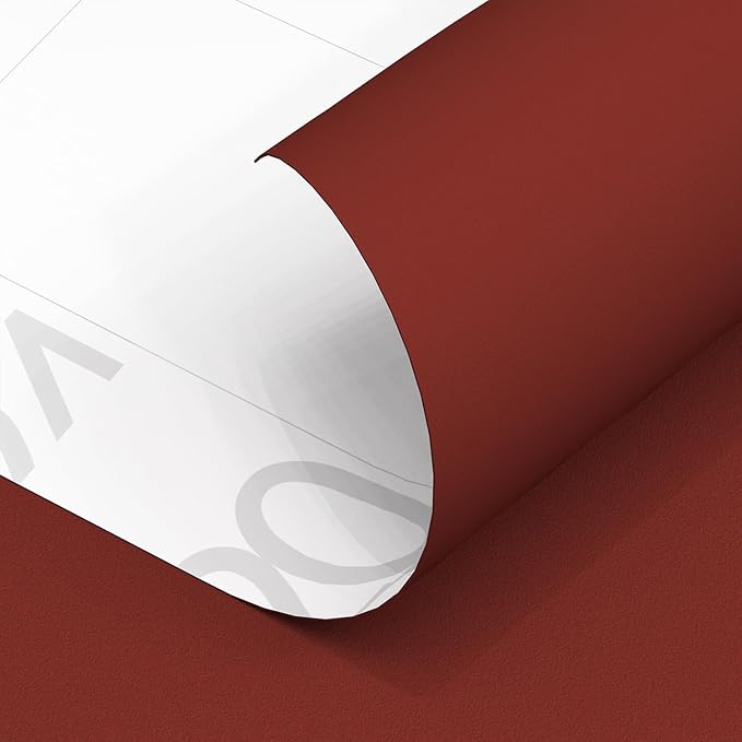 Yancorp 16"x394" Matte Red Contact Papaer Peel and Stick Wallpaper Vinyl Wrap - Image 7