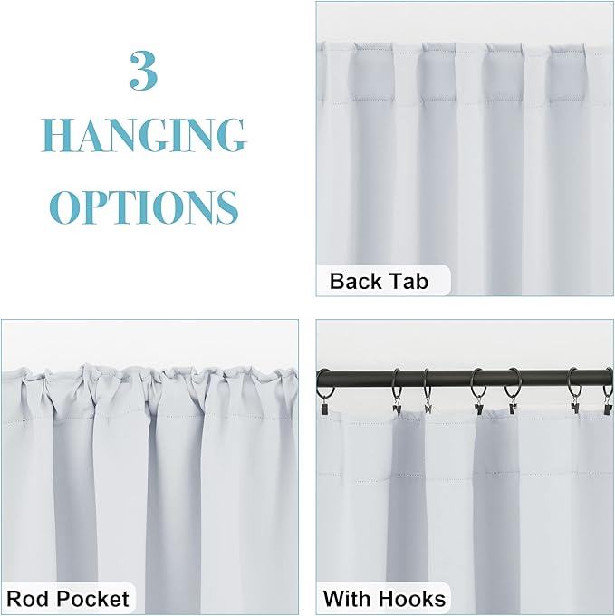 RYB HOME Blackout Curtains for Bedroom, Window Shades Thermal Insulating - Image 2