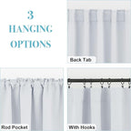 RYB HOME Blackout Curtains for Bedroom, Window Shades Thermal Insulating - Image 2