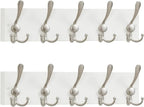SKOLOO Creations White Solid Wood Wall Mounted Coat Rack, 5 Hooks, 16-7/8" Long by SKOLOO