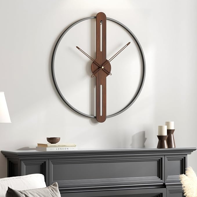 Cuspin 16 Inch Wall Clock, Modern Silent Non Ticking Battery Operated Wall - Image 2