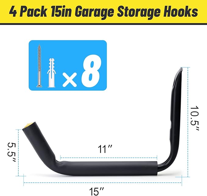 GEEDAR Heavy Duty Garage Storage Hooks - Image 7