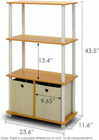 Furinno Go Green 4-Tier Multipurpose Storage Rack Shelving Unit - Image 3