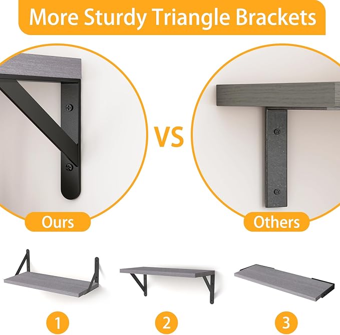 YGEOMER 16.5 Inch Floating Shelves - Image 4