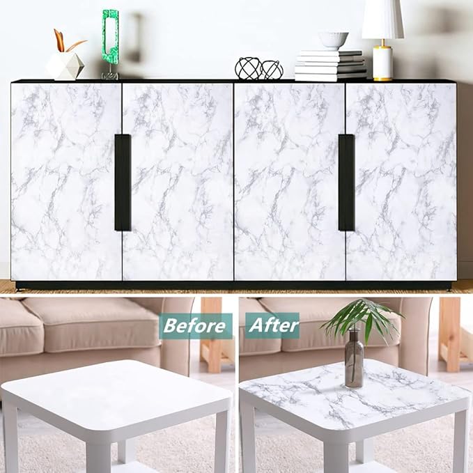 Arthome White Marble Contact Paper - Image 5