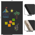 Lockways Magnetic Chalkboard 72 x 40 Inches, Aluminum Frame Large Blackboard - Image 2