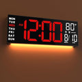 JALL 16" Large Digital Wall Mount Clock, Count Down Timer, Big LED, RGB Color by JALL