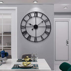 Large Modern Metal Wall Clocks Rustic Round Nearly Silent Little Ticking by LEIKEWALLCLOCK