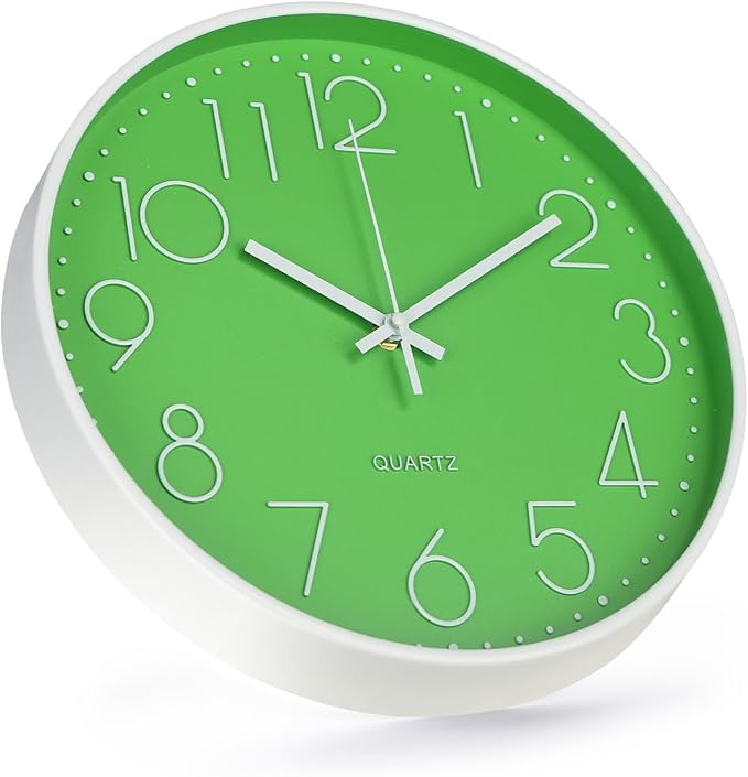 Wall Clock 12 Inch Non-Ticking Silent Modern Simple Style Round Decor Clock - Image 2
