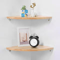 JORIKCHUO 12 inch Corner Wall Shelf Set of 2, Solid Wood Corner Floating Shelves by JORIKCHUO