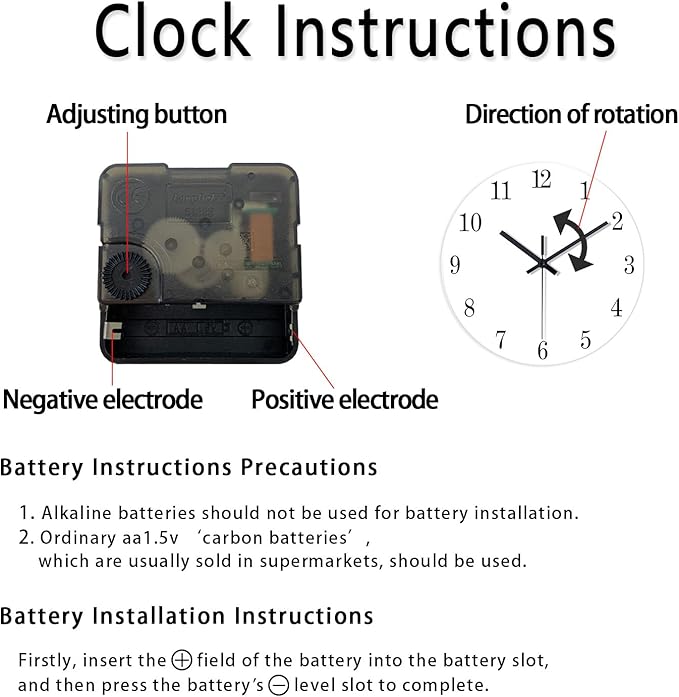 Square Glass Wall Clock Silent Analog Wall Clocks Battery Operated 14 Inch - Image 9