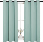 NICETOWN Aqua Blue Thermal Insulated Curtains Blackout Draperies, Window - Image 2