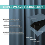 NICETOWN 100% Blackout Window Curtain Panels, Smoky Blue, 2 Pieces, 42-inch - Image 6