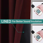 Yakamok 100% Blackout Curtains for Living Room, Noise Reducing Drapes, Thermal - Image 4