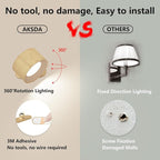 AKSDA Battery Operated Wall Light, LED Wall Sconce - Image 3