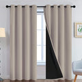 Yakamok 100% Blackout Curtains 84 Inches Long, 2 Thick Layers Heat and Full by Yakamok