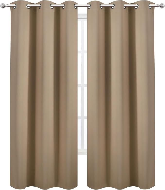 LEMOMO Natural Thermal Blackout Curtains/42 x 95 Inch/Set of 2 Panels Room - Image 2