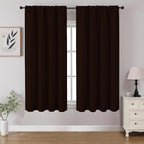 CUCRAF Blackout Curtains 45 inch Length 2 Panels Set, Rod Pocket Room Darkening by CUCRAF