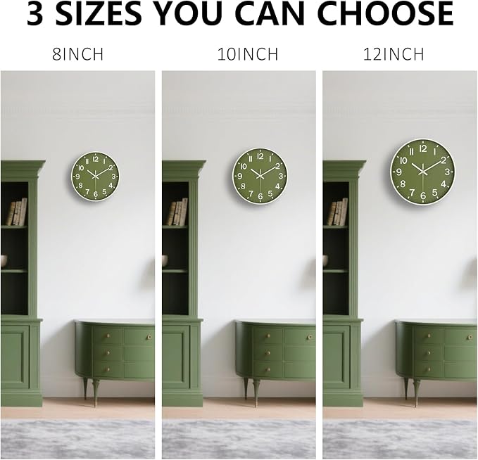 Wall Clocks Battery Operated, 12 Inch Non Ticking Wall Clock, Silent Analog - Image 9
