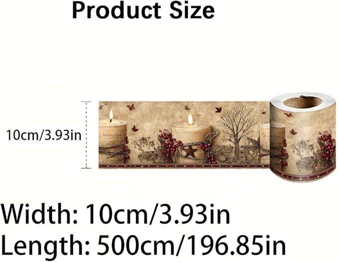 Rustic Farmhouse Wallpaper Border Peel and Stick 196x4 Inch Removable Wall - Image 9