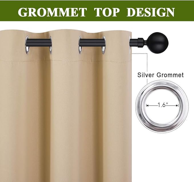NICETOWN Room Divider Curtain Screen Partition, Noise Reduction Basement Curtain - Image 2