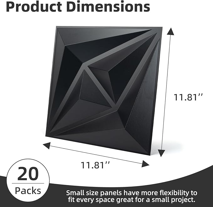 AMZDEPOT 3D Wall Panels for Interior Wall Decor, 3 Layout Options PVC Textured - Image 2