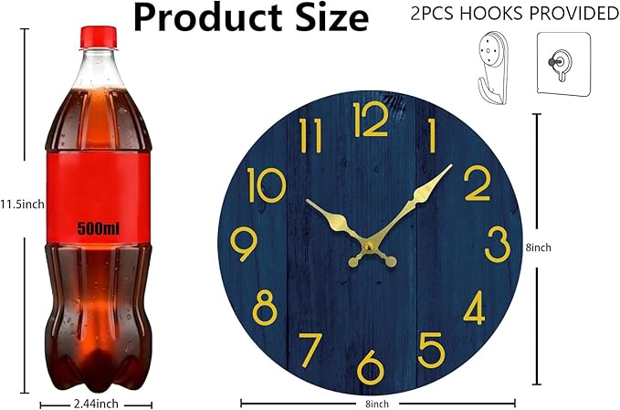 Wall Clock, Modern Wall Clocks Battery Operated, Silent Non Ticking Clock - Image 3
