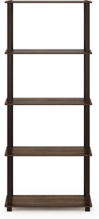 Furinno TURN-S-TUBE Book Shelf, 5-Tier Toolless Storage Shelves - Image 6