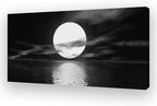 Cao Gen Decor Art S06450 Wall Art Canvas Sea White Full Moon in Night Picture by Cao+Gen+Decor+Art