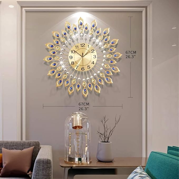 26.4 Inch Gold Large Wall Clock - Image 3