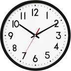 HZDHCLH Wall Clock Black, Silent Wall Clocks Battery Operated 12 Inch Modern by HZDHCLH