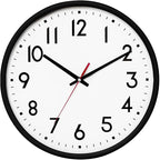 HZDHCLH Wall Clock Black, Silent Wall Clocks Battery Operated 10 Inch Modern by HZDHCLH