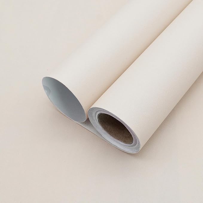 Yancorp 24"x394"/32.8' Matte Beige Contact Papaer Peel and Stick Wallpaper by YancorpHomeDecor
