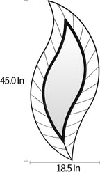 ironsmithn Decorative Wall Mirror, Leaf Teardrop Mirror - Image 2
