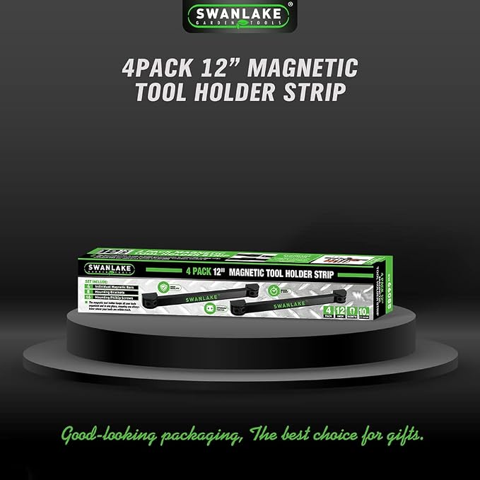 SWANLAKE GARDEN TOOLS 4-Piece 12" Magnetic Tool Holder Storage Organizer - Image 5